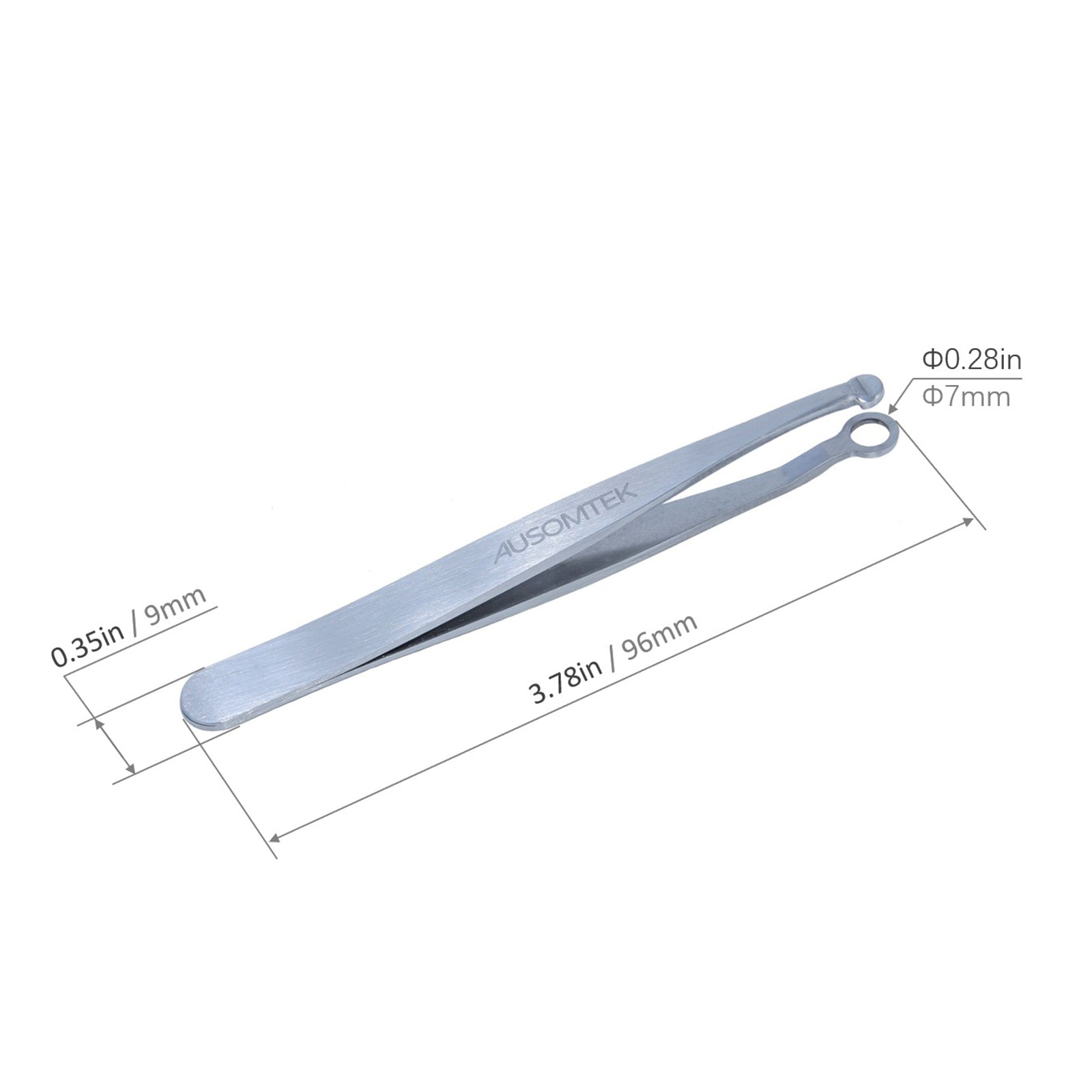 96mm Nose Hair Trimming Tweezers - PE Bag
