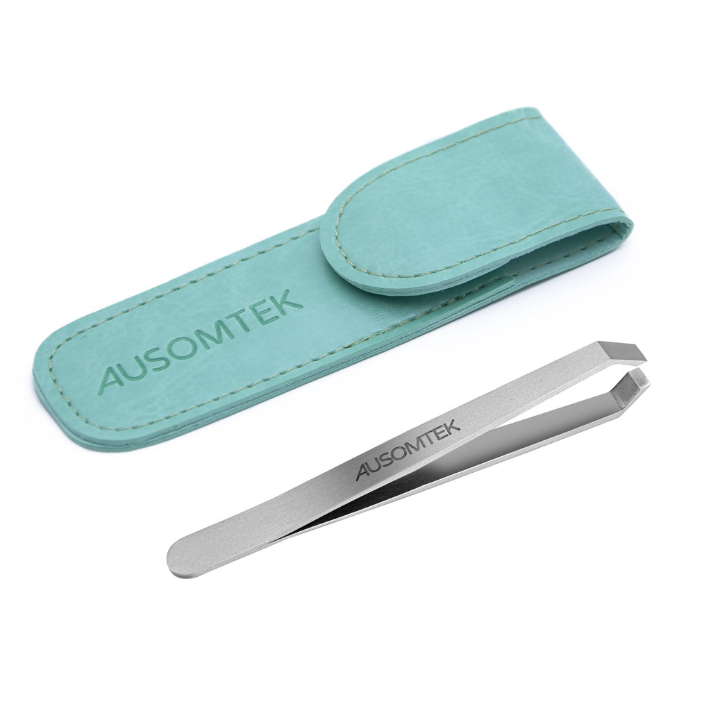 5mm Beard Tweezers - Cyan PU Case