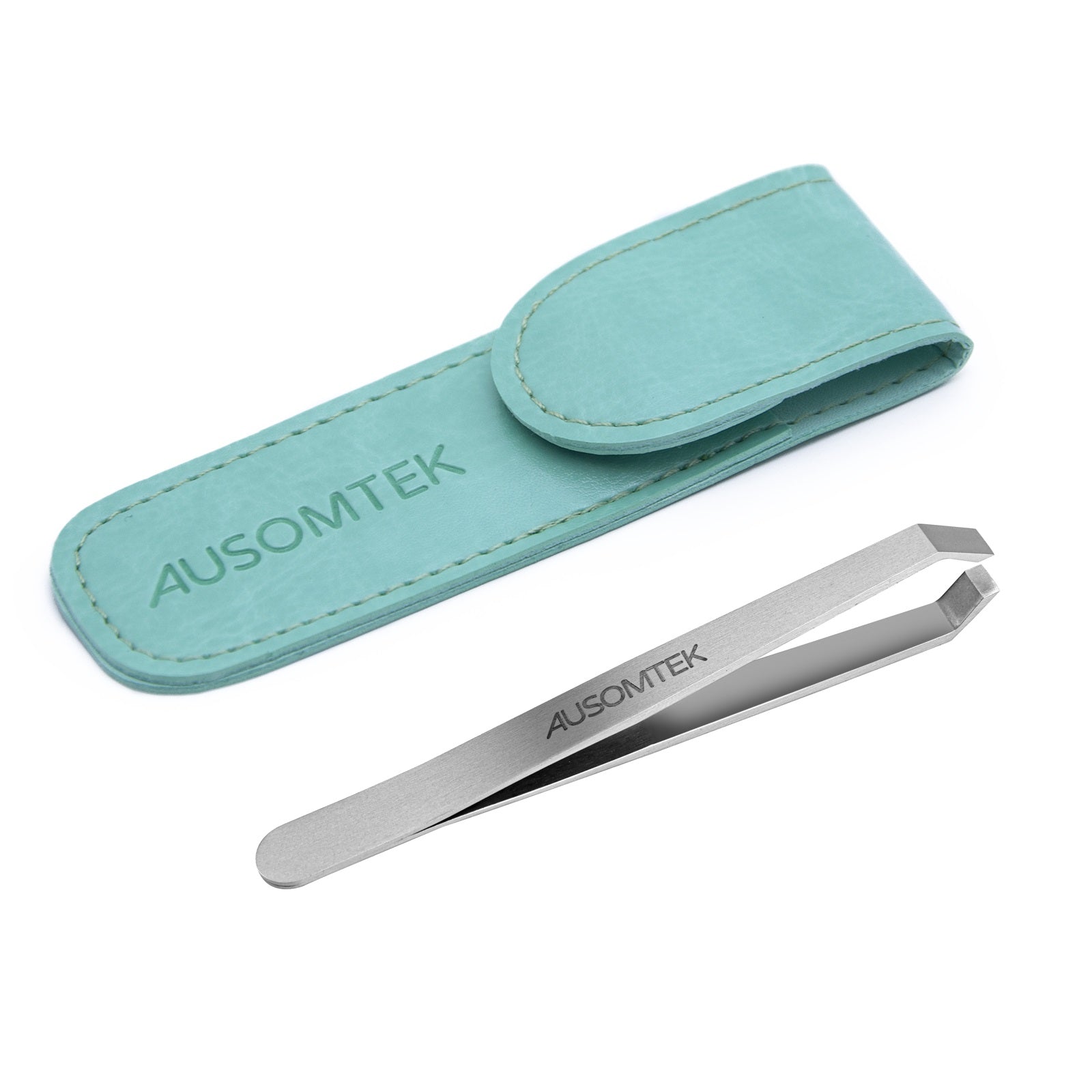 5mm Beard Tweezers - Cyan PU Case