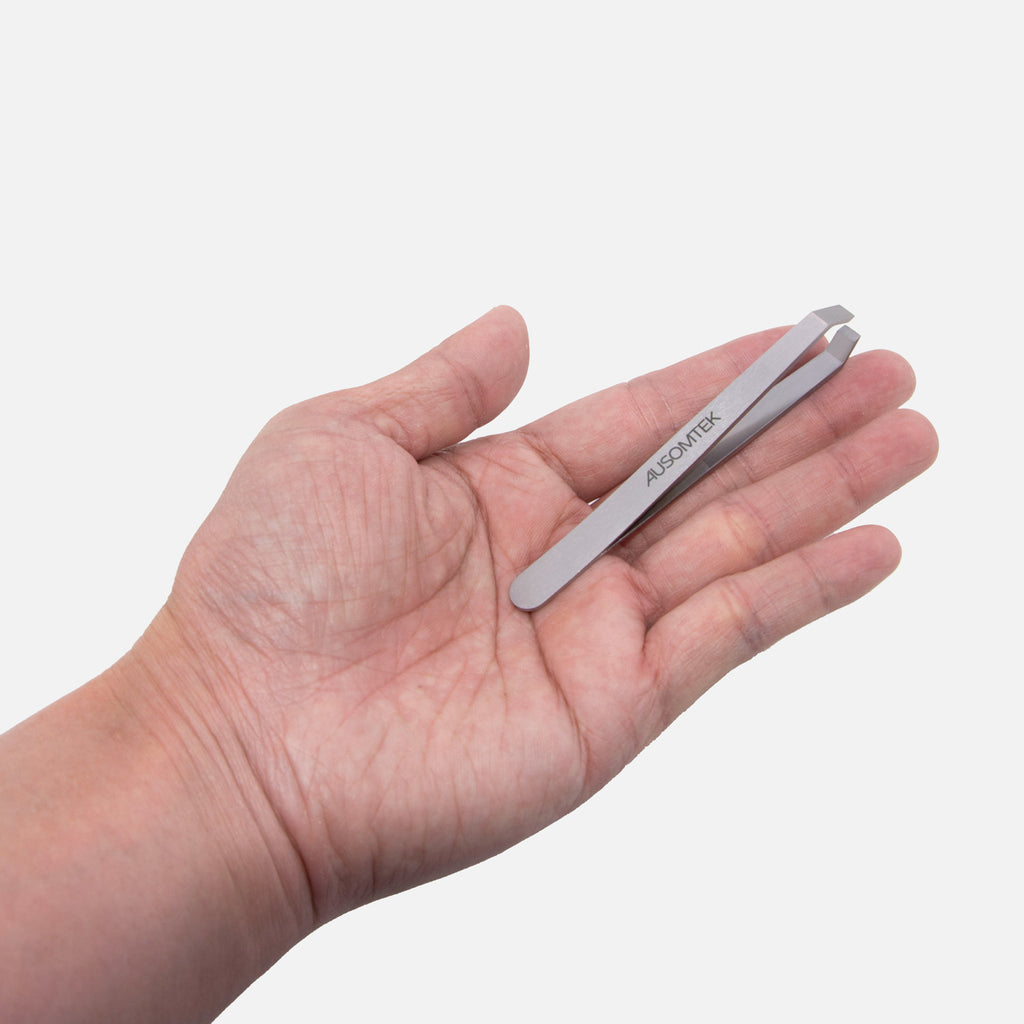 5mm Beard Tweezers - Cyan PU Case