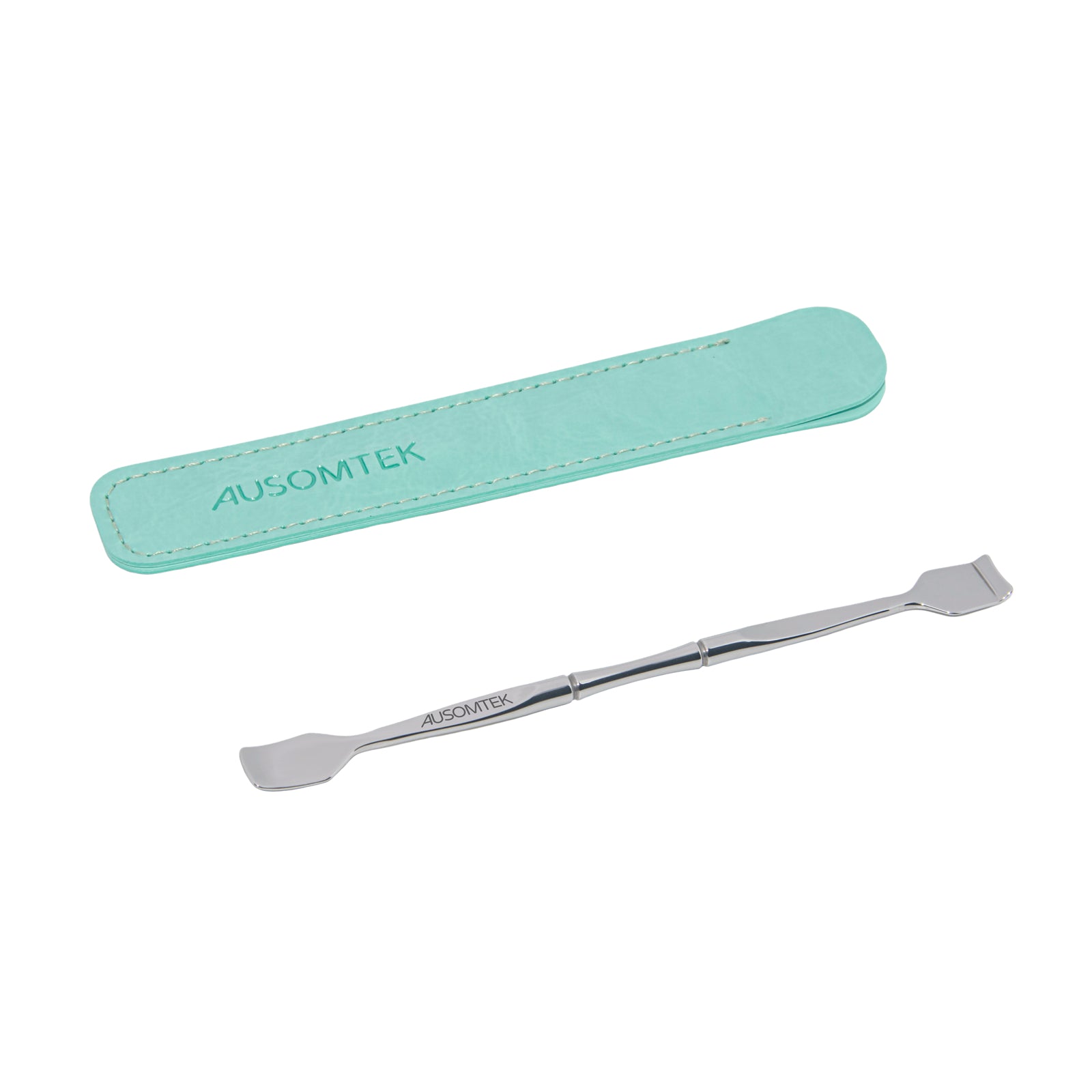 Dual-Ended Blackhead Spatula - Cyan PU Case