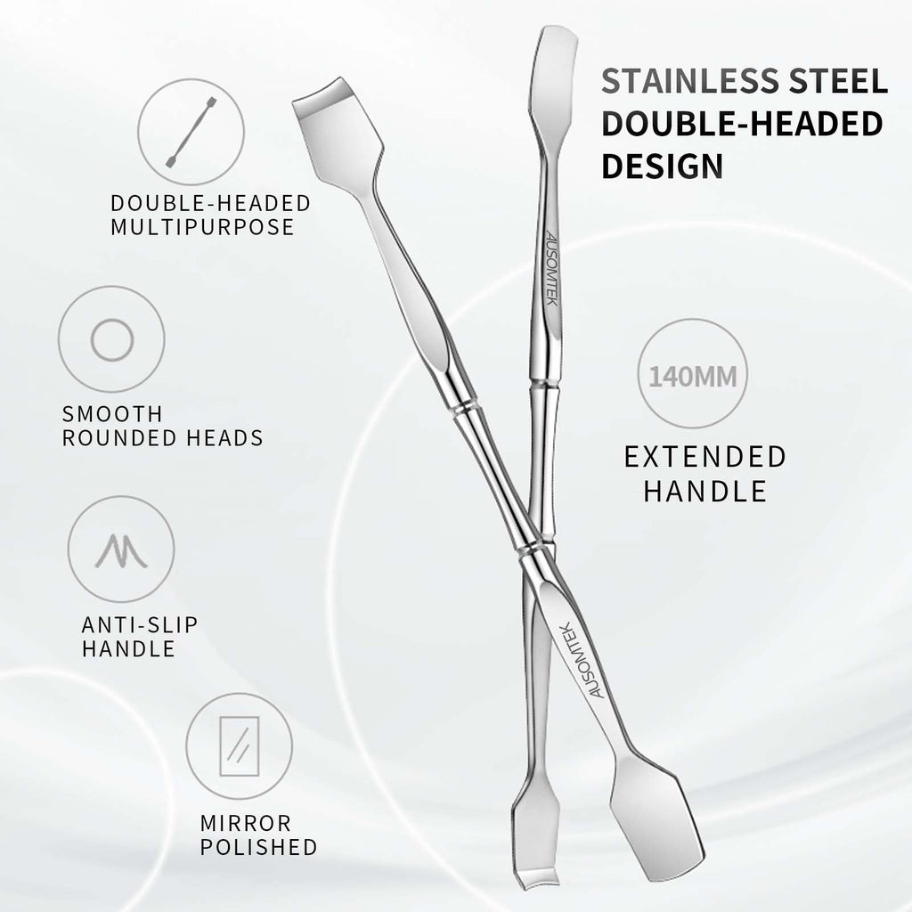 Dual-Ended Blackhead Spatula - Cyan PU Case