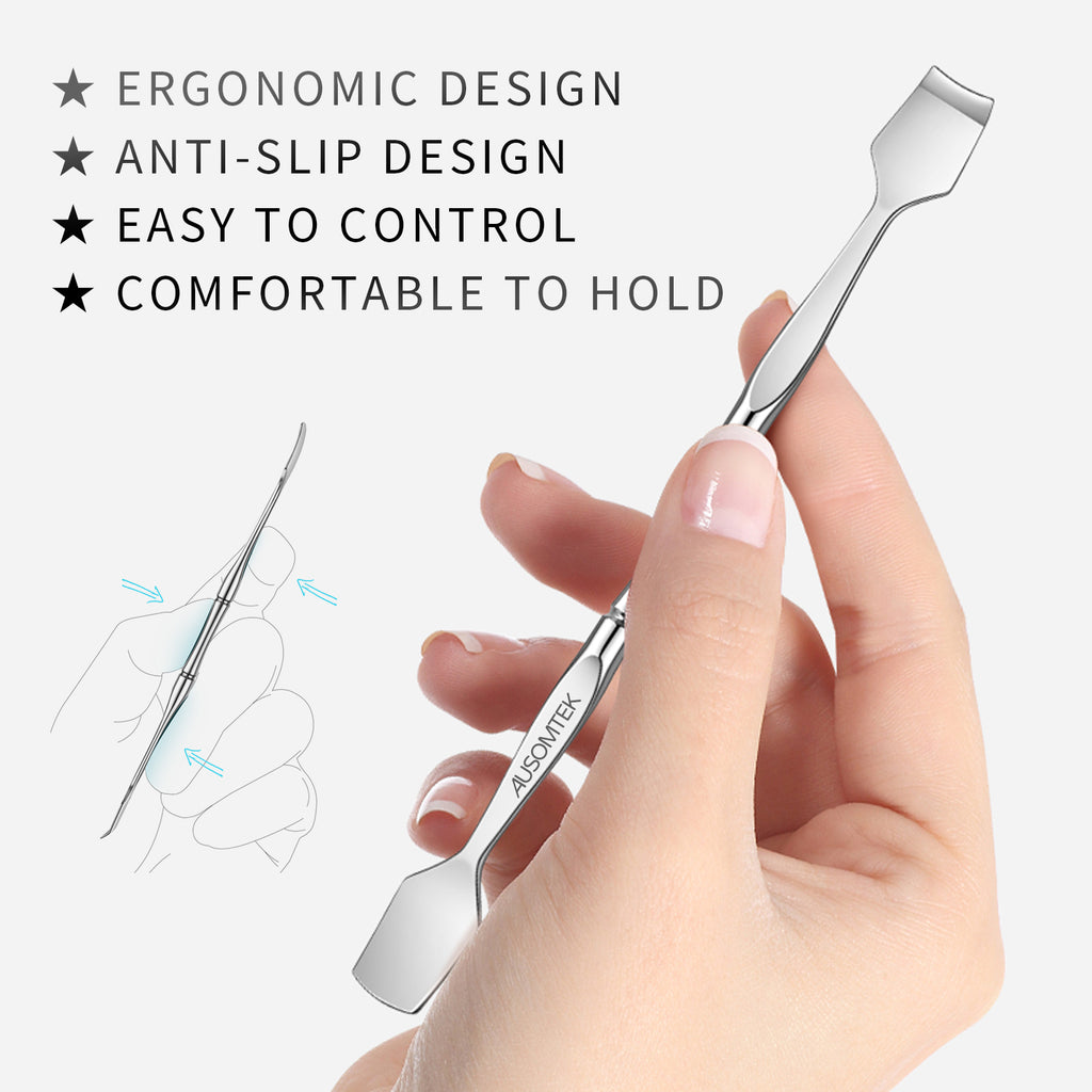 Dual-Ended Blackhead Spatula - Cyan PU Case