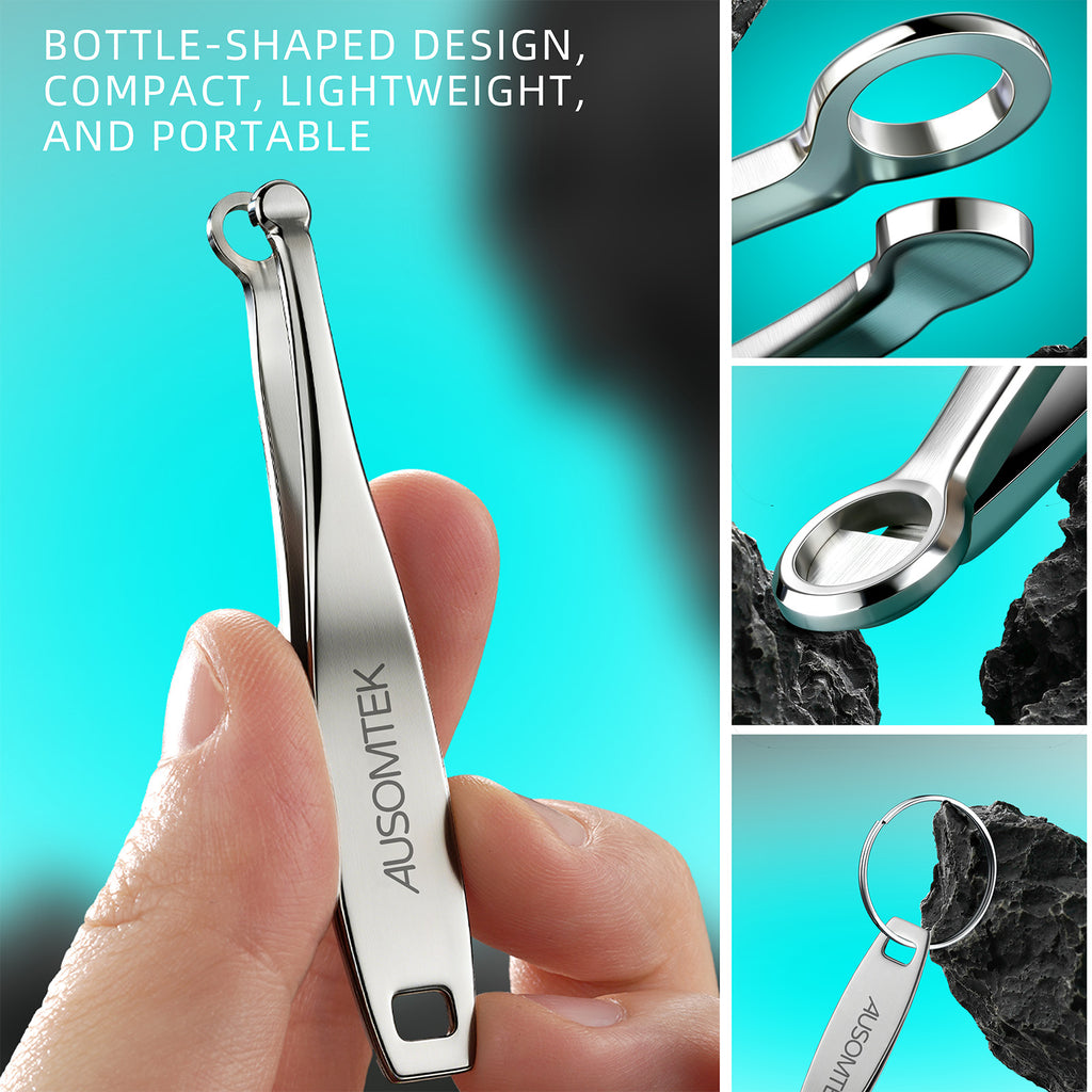 73mm Circular Nasal Hair Clipper - Cyan PU Case