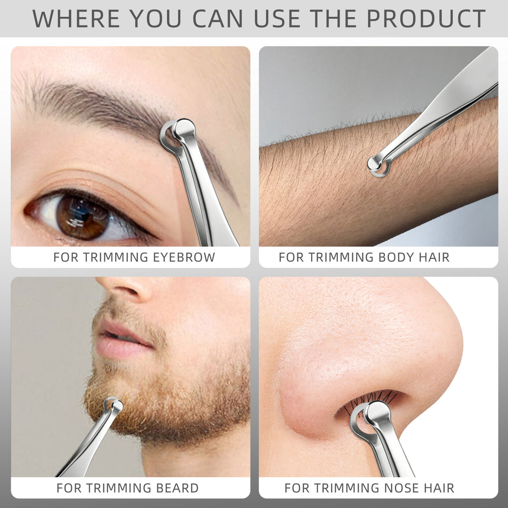 73mm Circular Nasal Hair Clipper - Cyan PU Case