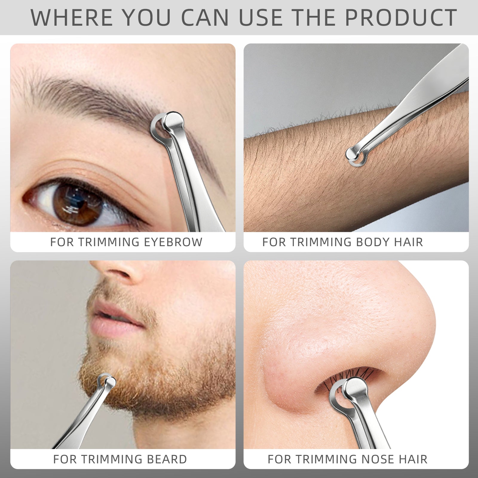 73mm Circular Nasal Hair Clipper - Cyan PU Case